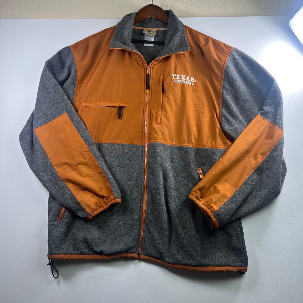 Vintage Y2K Heisman Texas Longhorns Jacket Mens Fleece NCAA UT Full Zip XL